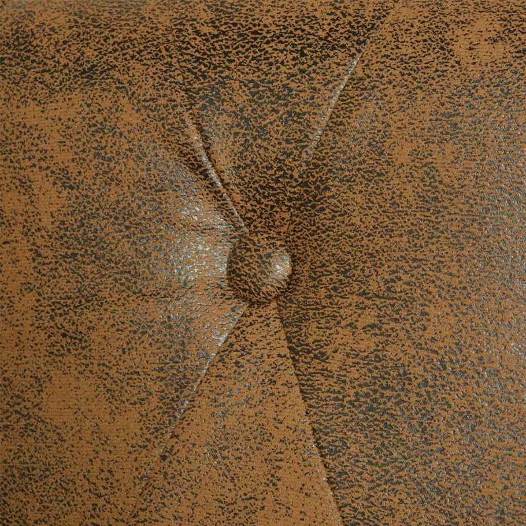 vidaXL Dwuosobowa sofa Chesterfield ze sztucznej skóry, brązowa