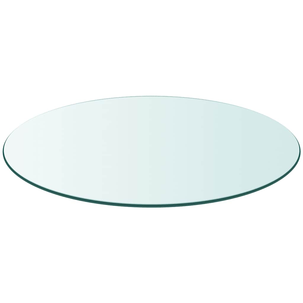 vidaXL Blat stołu szklany, okrągły 80 cm