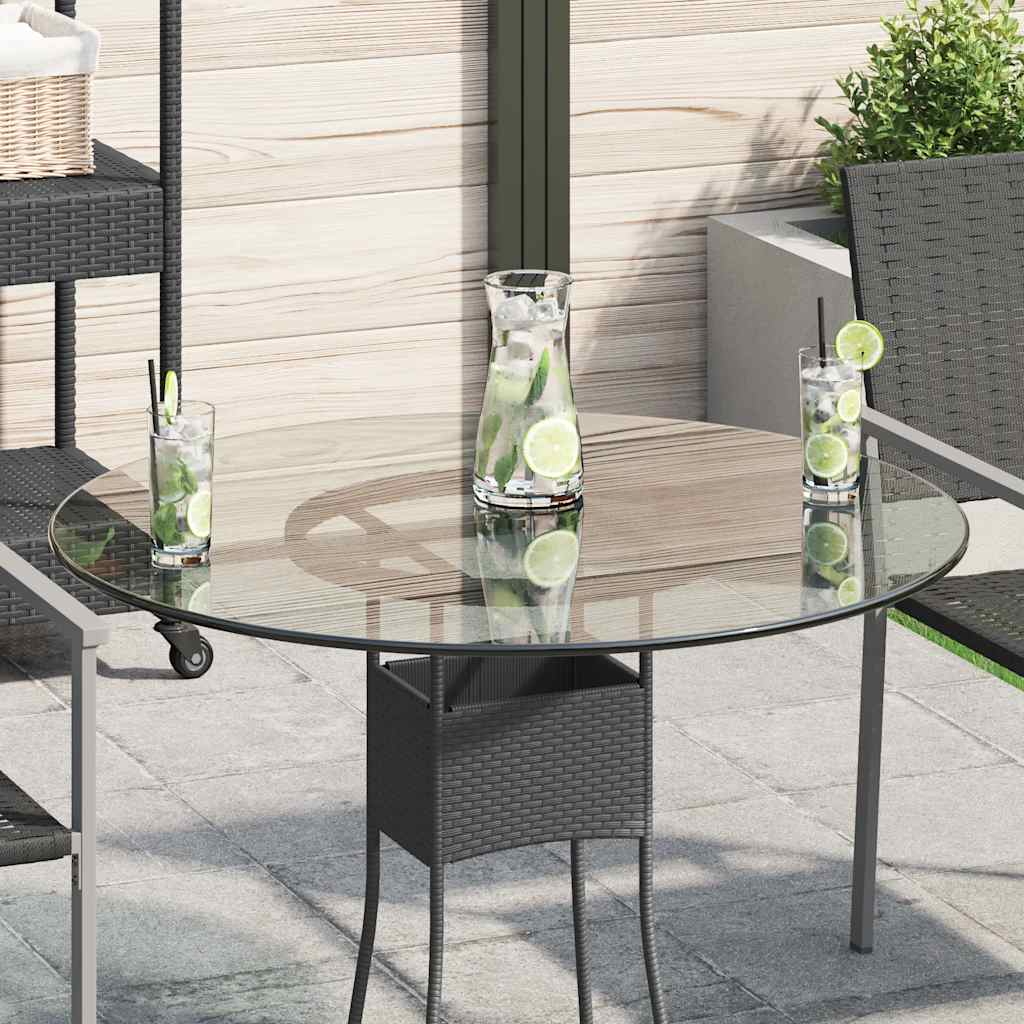 vidaXL Blat stołu szklany, okrągły 80 cm