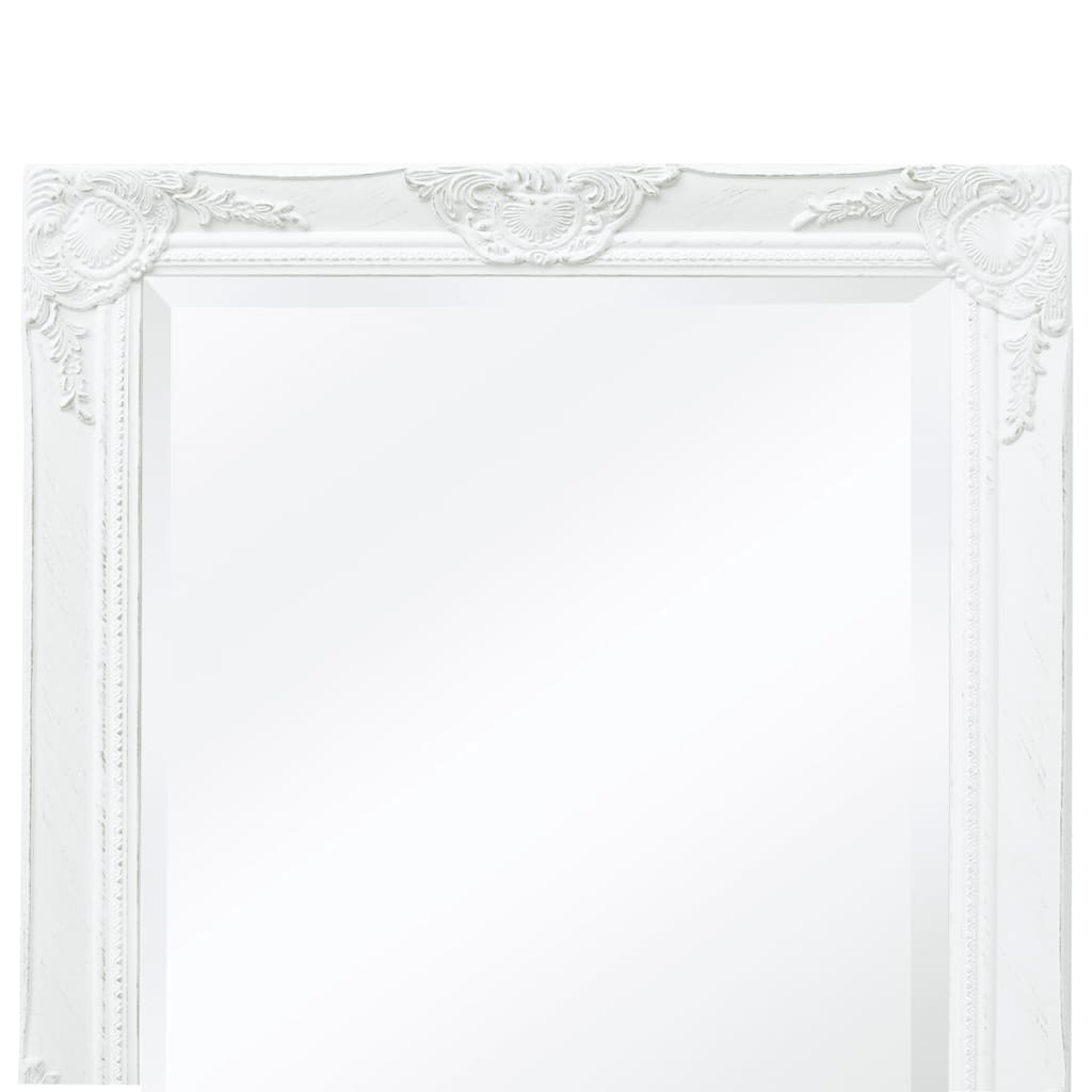 vidaXL Lustro ścienne w stylu barokowym, 100x50 cm, białe