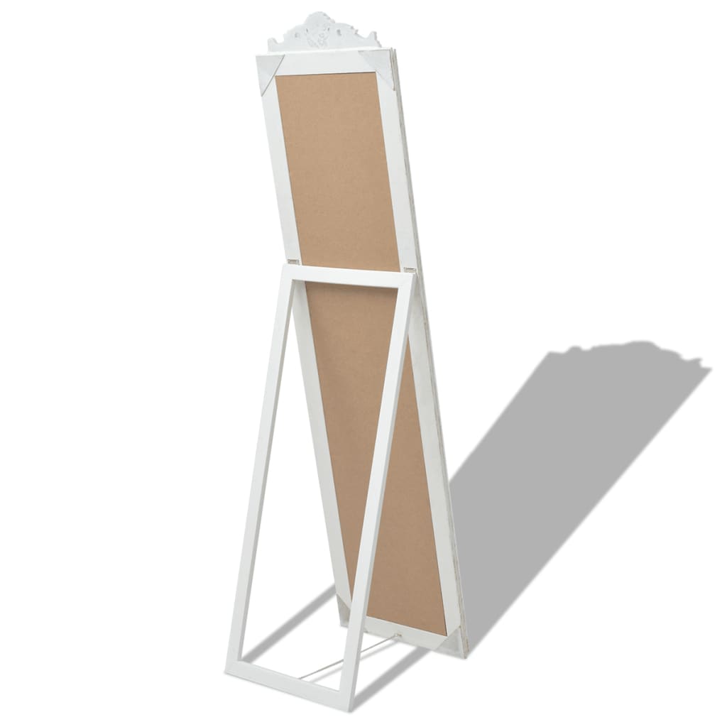 vidaXL Lustro wolnostojące w stylu barokowym 160x40 cm, białe