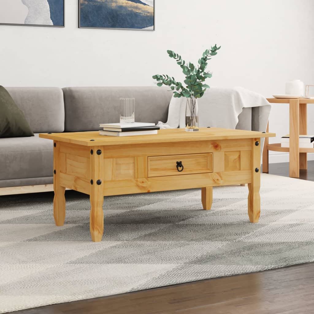 vidaXL Stolik kawowy w meksykańskim stylu Corona, sosna, 100x55x44 cm
