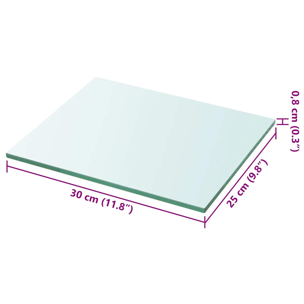 vidaXL Szklany, bezbarwny panel, 30x25 cm
