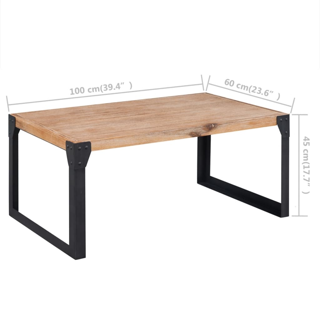 vidaXL Stolik kawowy z drewna akacjowego 100x60x45 cm