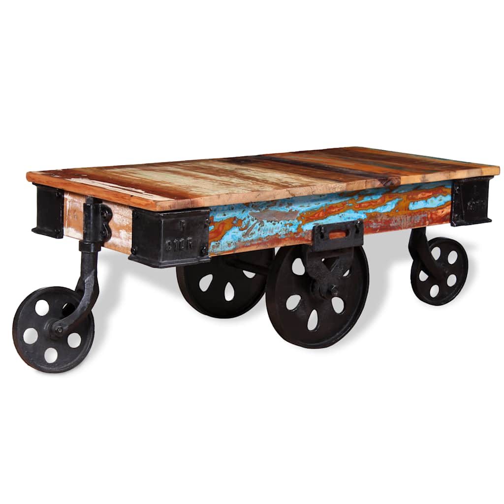 vidaXL Stolik kawowy z drewna odzyskanego, 90 x 45 x 35 cm