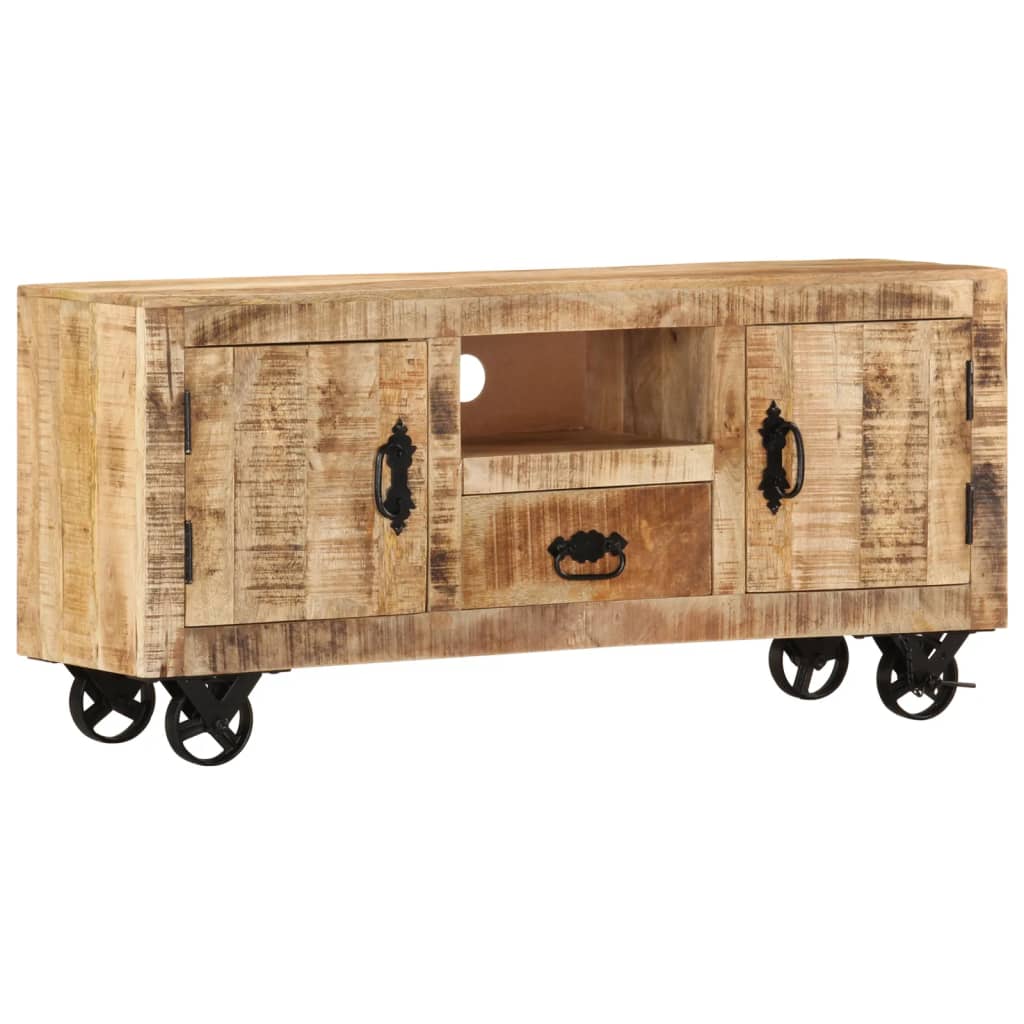 vidaXL Szafka pod telewizor z chropowatego drewna mango, 110x30x50 cm