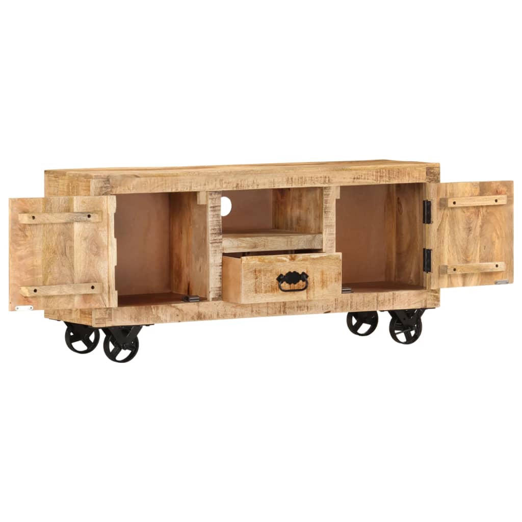 vidaXL Szafka pod telewizor z chropowatego drewna mango, 110x30x50 cm