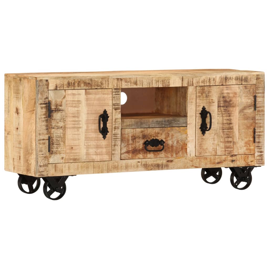 vidaXL Szafka pod telewizor z chropowatego drewna mango, 110x30x50 cm