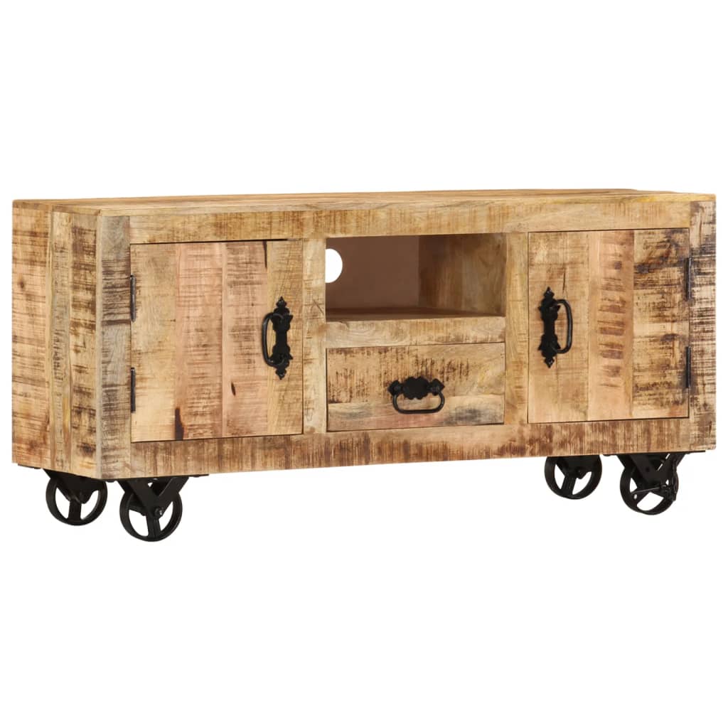 vidaXL Szafka pod telewizor z chropowatego drewna mango, 110x30x50 cm