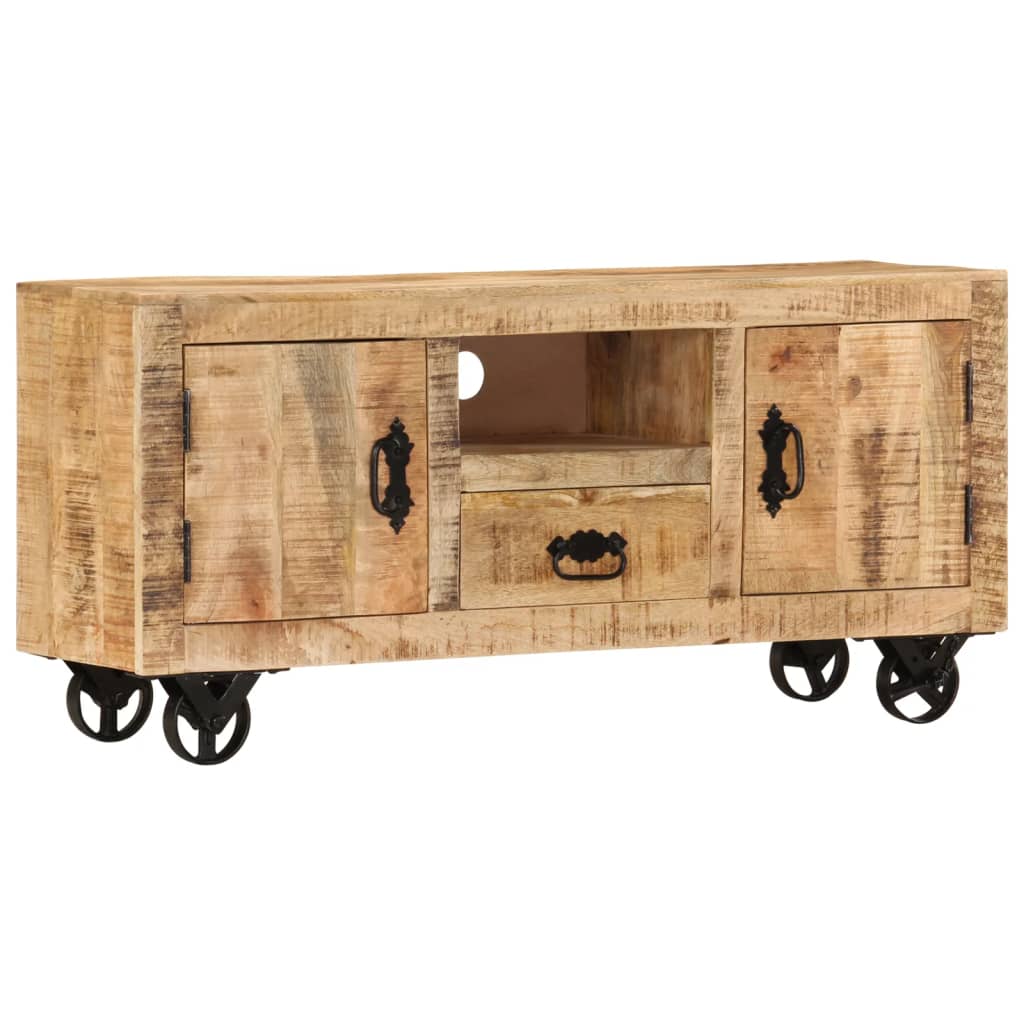 vidaXL Szafka pod telewizor z chropowatego drewna mango, 110x30x50 cm