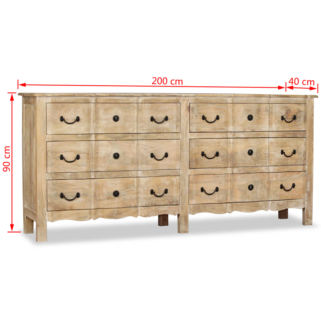 vidaXL Komoda z drewna mango, 200x40x90 cm