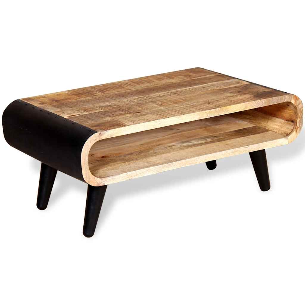 vidaXL Stolik kawowy z surowego drewna mango 90x55x39 cm