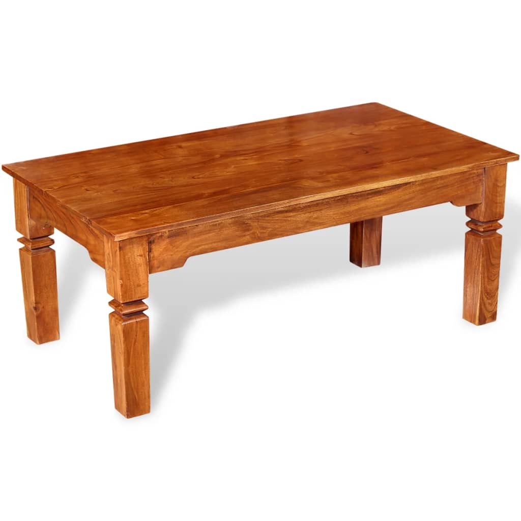 vidaXL Stolik kawowy, lite drewno, 110x60x45 cm