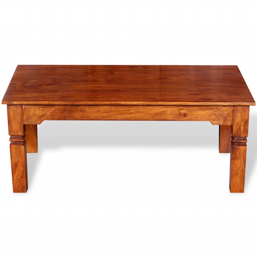 vidaXL Stolik kawowy, lite drewno, 110x60x45 cm