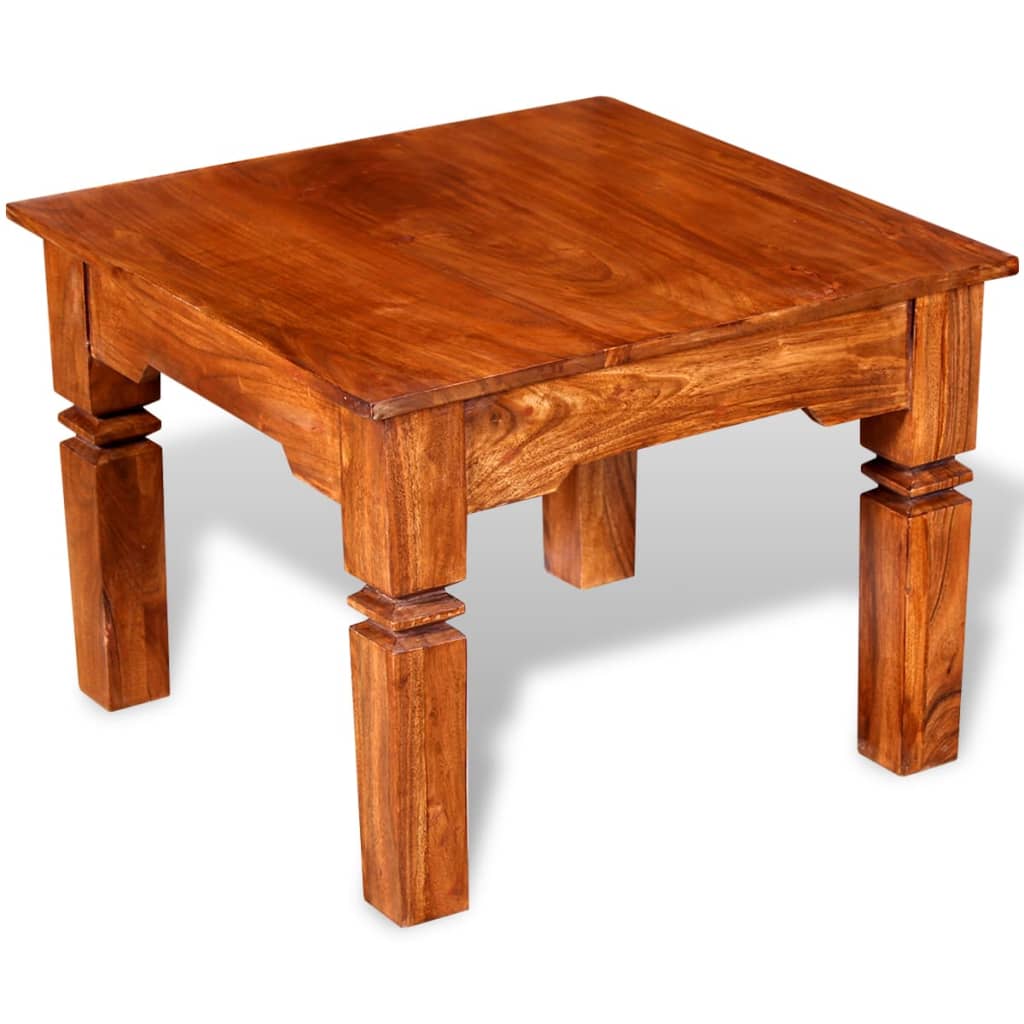 vidaXL Stolik kawowy, lite drewno, 60x60x45 cm