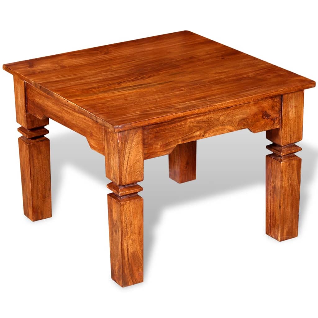 vidaXL Stolik kawowy, lite drewno, 60x60x45 cm