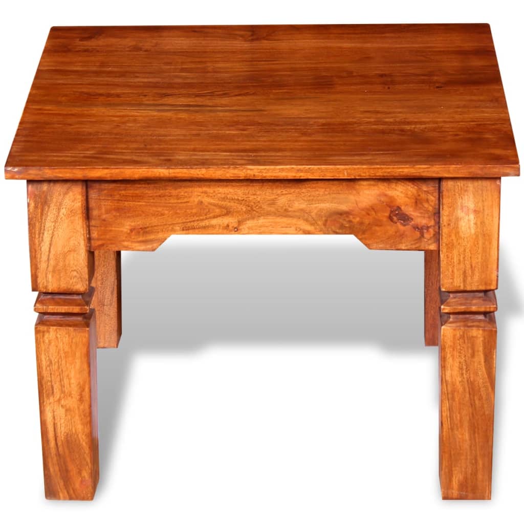 vidaXL Stolik kawowy, lite drewno, 60x60x45 cm
