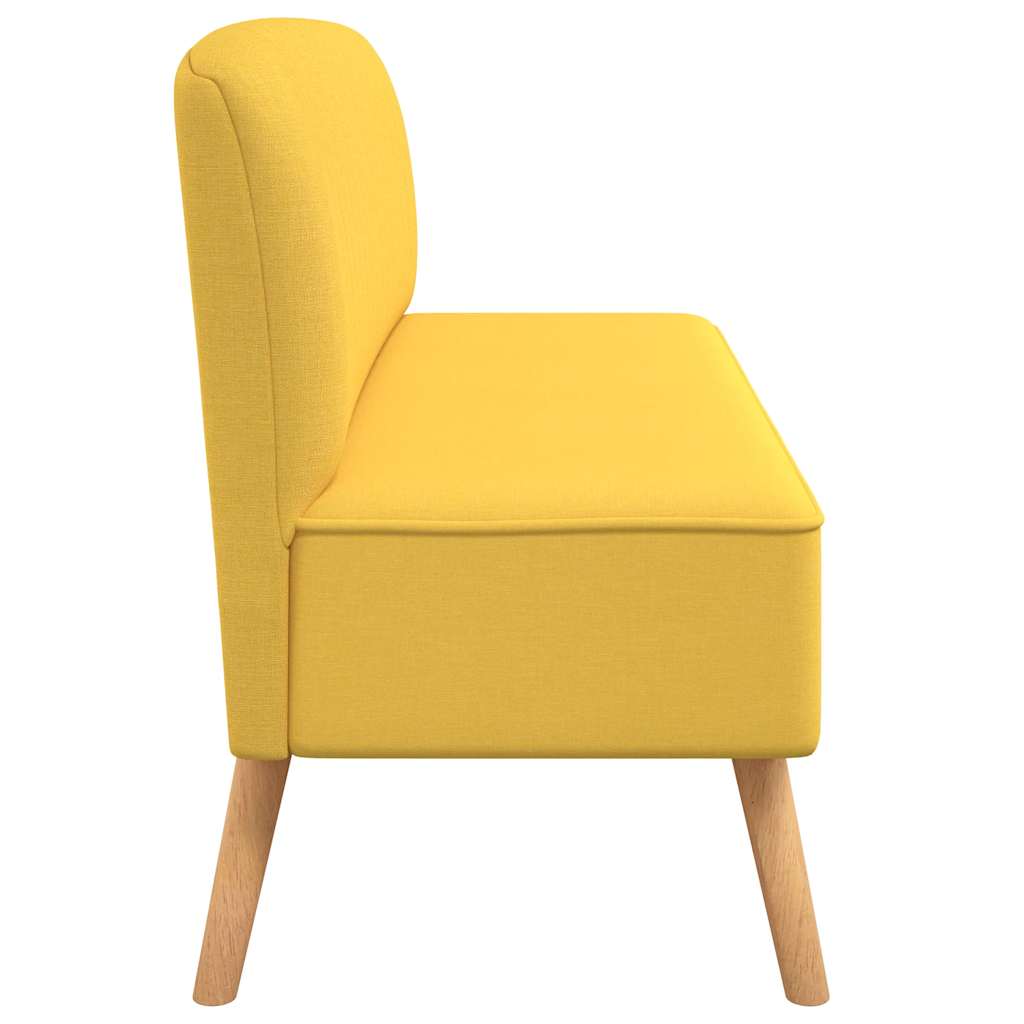 vidaXL Sofa 117x55,5x77 cm, żółty materiał