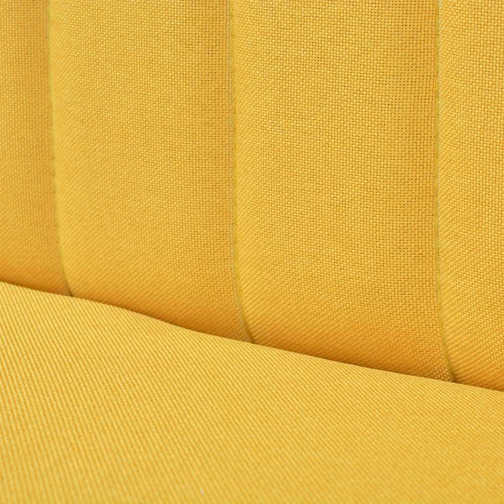 vidaXL Sofa 117x55,5x77 cm, żółty materiał