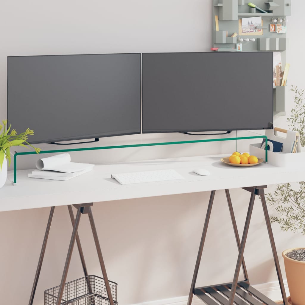 vidaXL Podstawka pod monitor / telewizor szklana 120x30x13 cm