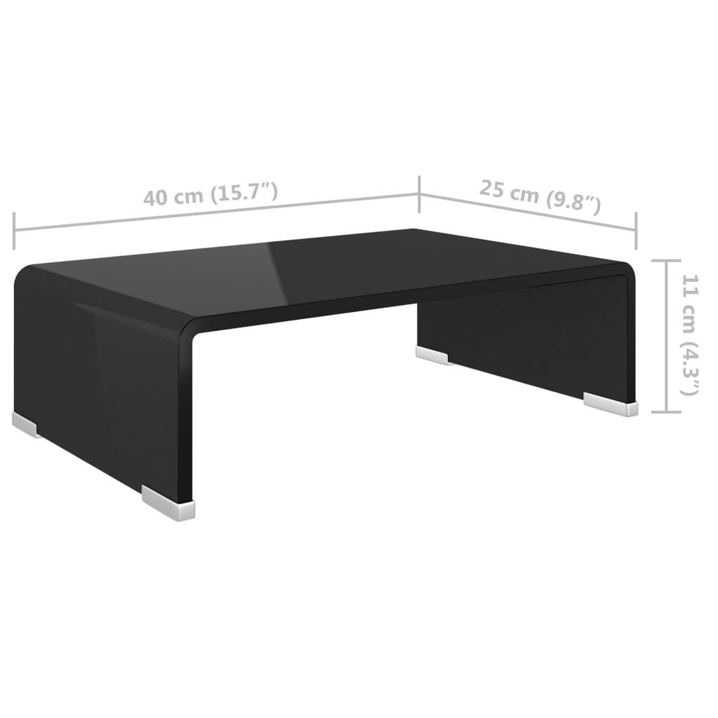 vidaXL Podstawka pod monitor / telewizor szklana 40x25x11 cm