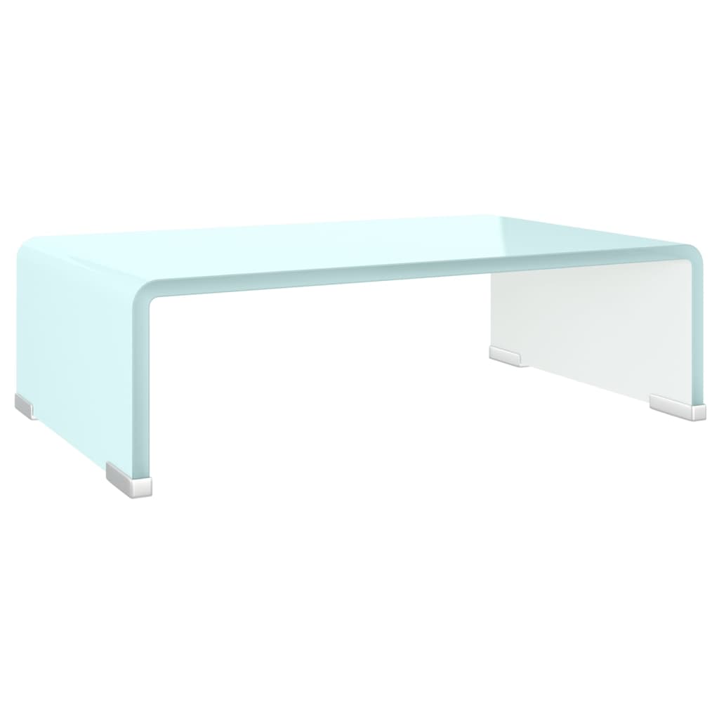 vidaXL Podstawka pod monitor / TV, zielone szkło, 40x25x11 cm