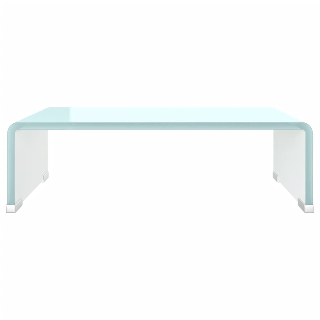 vidaXL Podstawka pod monitor / TV, zielone szkło, 40x25x11 cm
