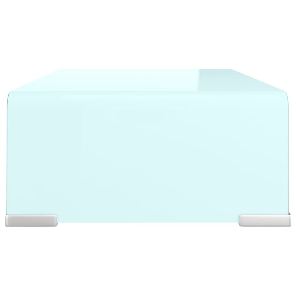 vidaXL Podstawka pod monitor / TV, zielone szkło, 40x25x11 cm