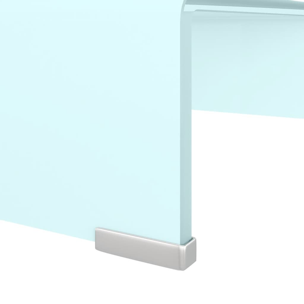 vidaXL Podstawka pod monitor / TV, zielone szkło, 40x25x11 cm