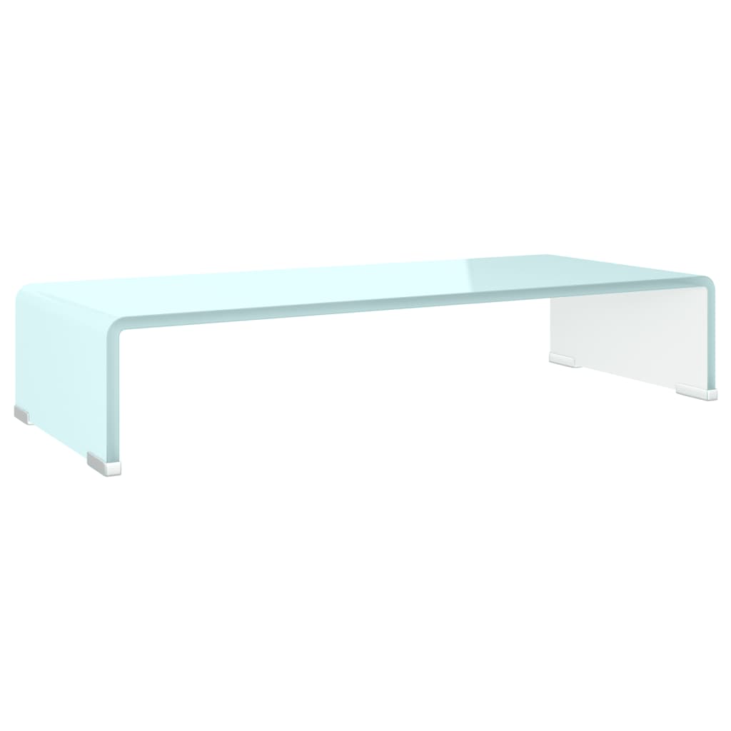 vidaXL Podstawka pod monitor / TV, zielone szkło, 60x25x11 cm