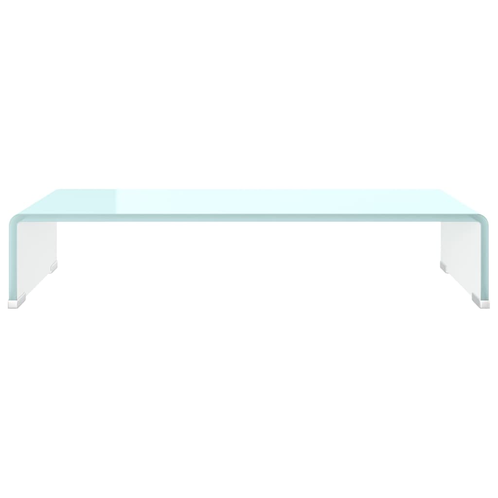 vidaXL Podstawka pod monitor / TV, zielone szkło, 60x25x11 cm