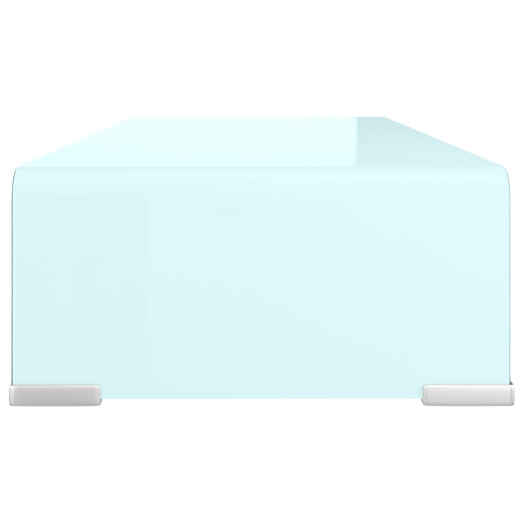 vidaXL Podstawka pod monitor / TV, zielone szkło, 60x25x11 cm