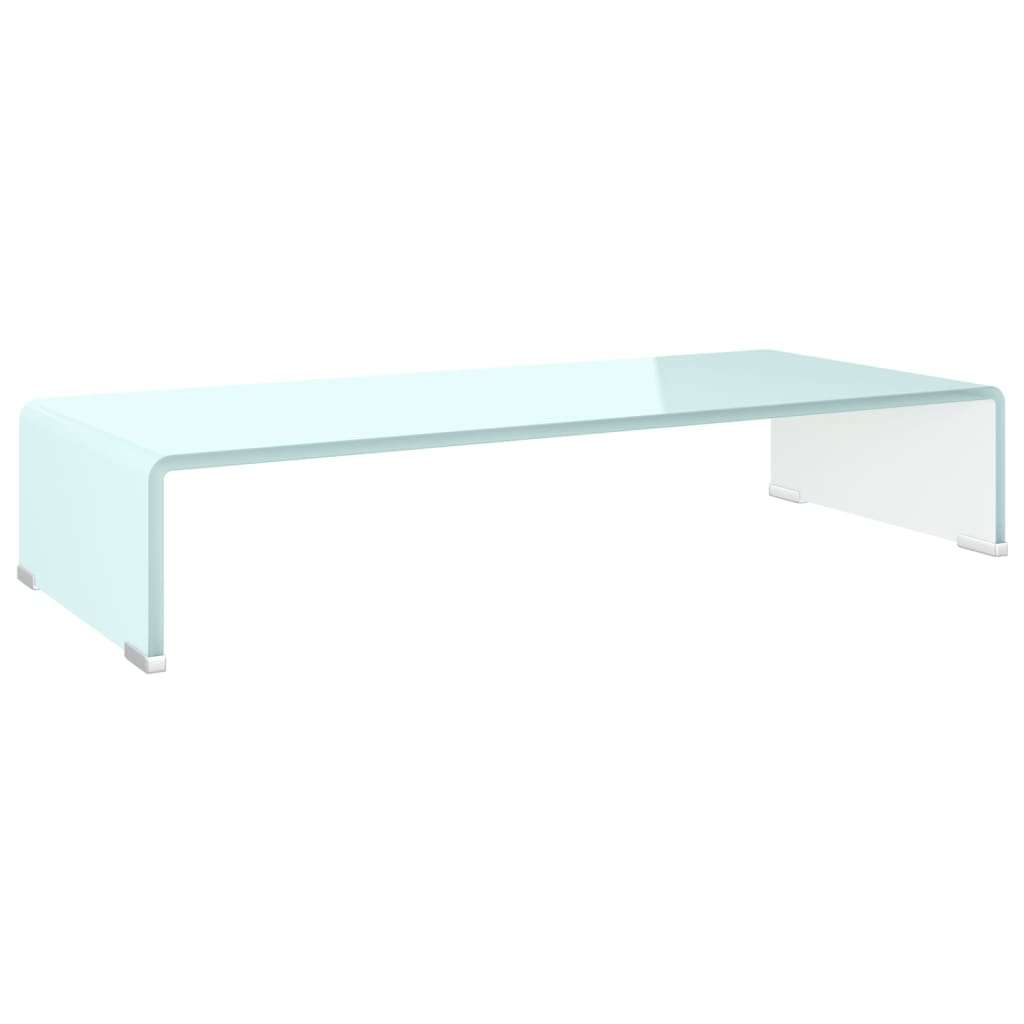 vidaXL Podstawka pod monitor / TV, zielone szkło, 70x30x13 cm