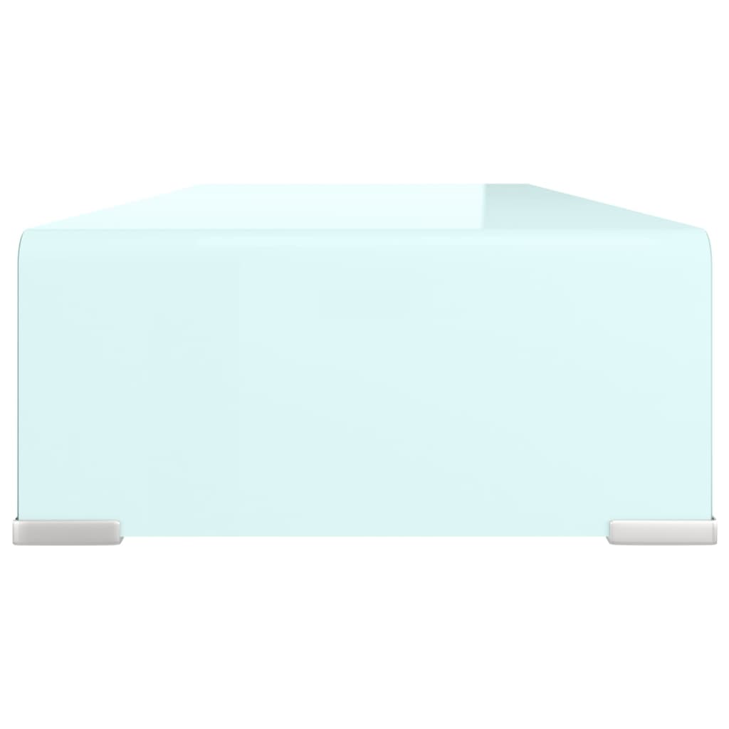 vidaXL Podstawka pod monitor / TV, zielone szkło, 70x30x13 cm