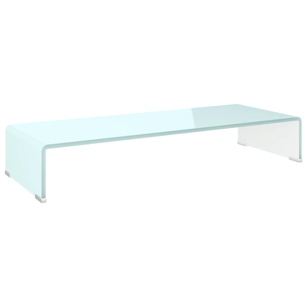 vidaXL Podstawka pod monitor / TV, zielone szkło, 80x30x13 cm