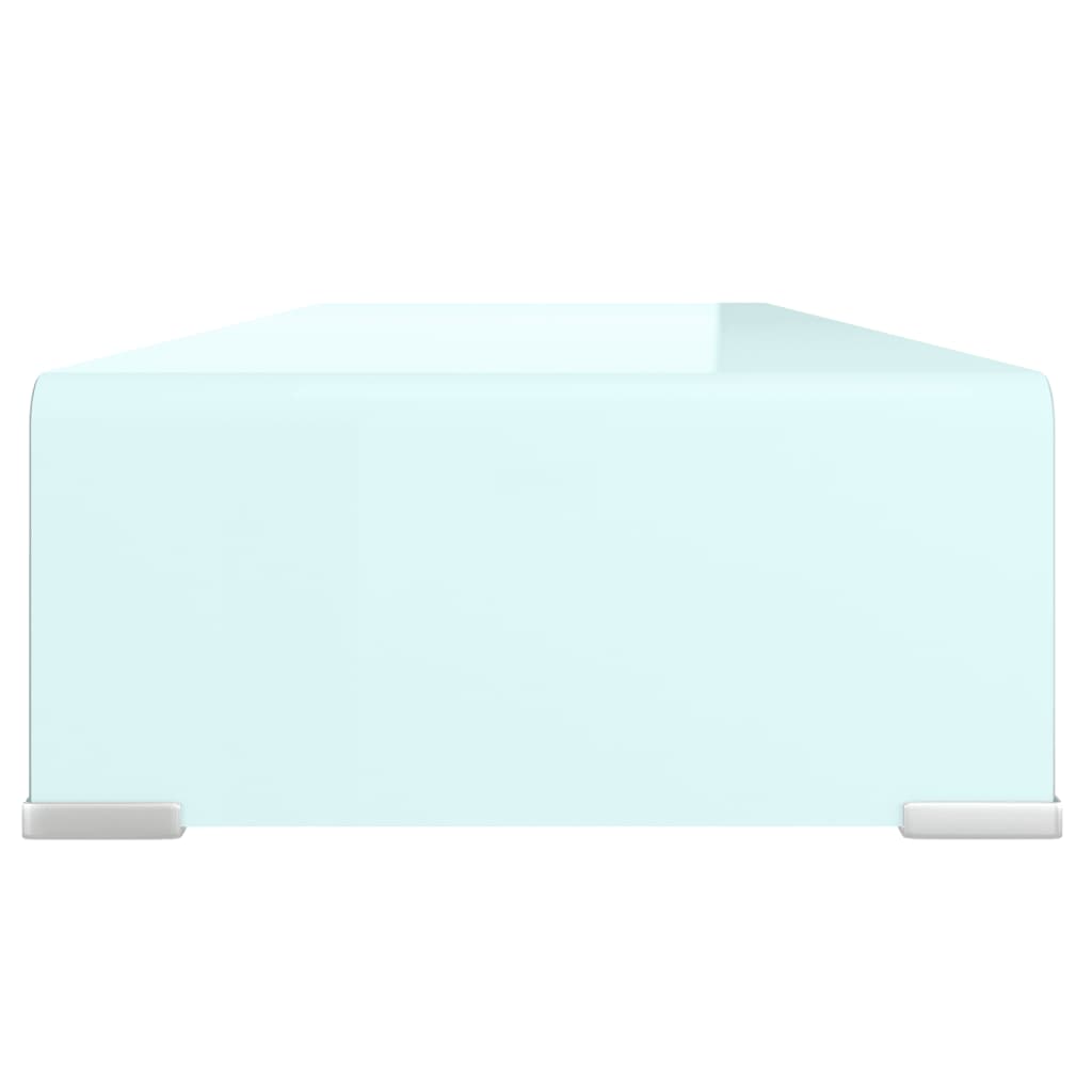 vidaXL Podstawka pod monitor / TV, zielone szkło, 80x30x13 cm