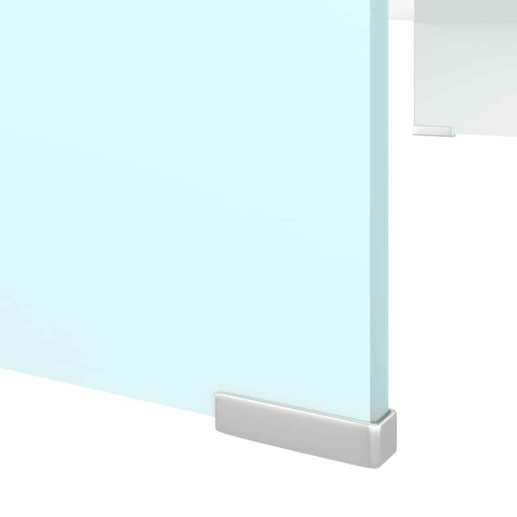 vidaXL Podstawka pod monitor / TV, zielone szkło, 80x30x13 cm