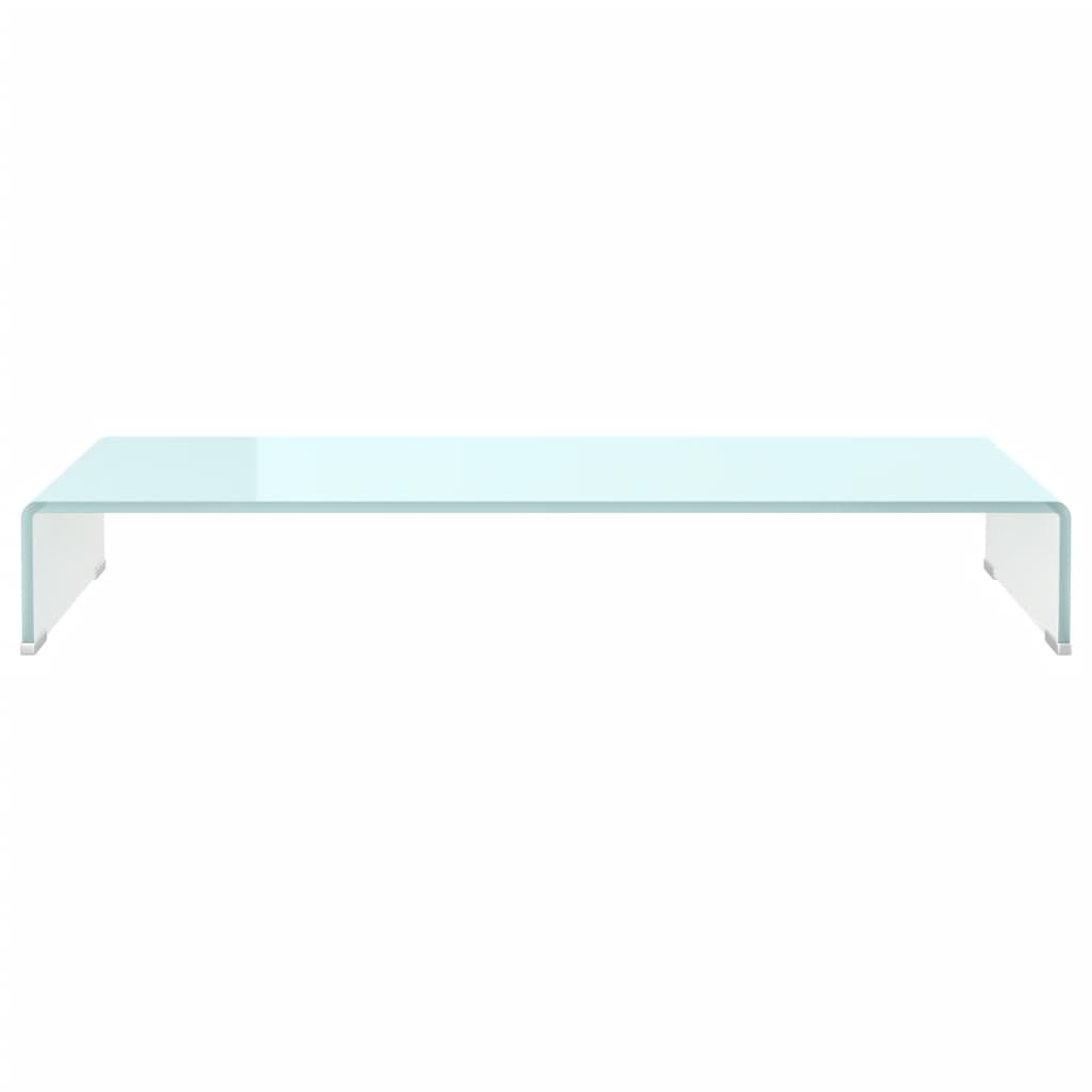 vidaXL Podstawka pod monitor / TV, zielone szkło, 90x30x13 cm