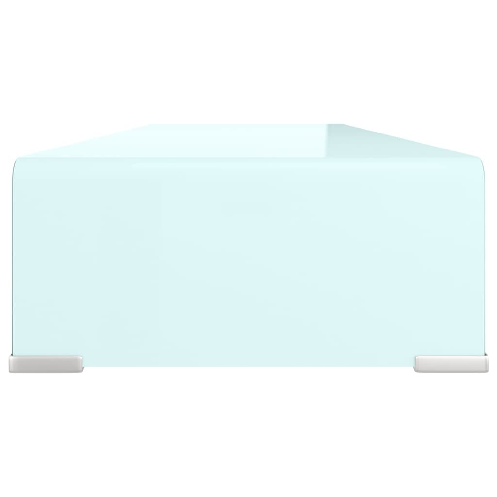vidaXL Podstawka pod monitor / TV, zielone szkło, 90x30x13 cm