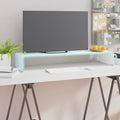 vidaXL Podstawka pod monitor / TV, zielone szkło, 90x30x13 cm