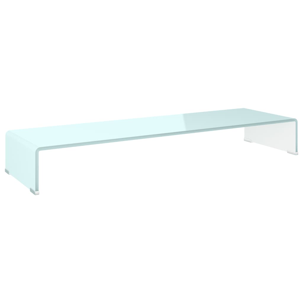 vidaXL Podstawka pod monitor / TV, zielone szkło, 100x30x13 cm