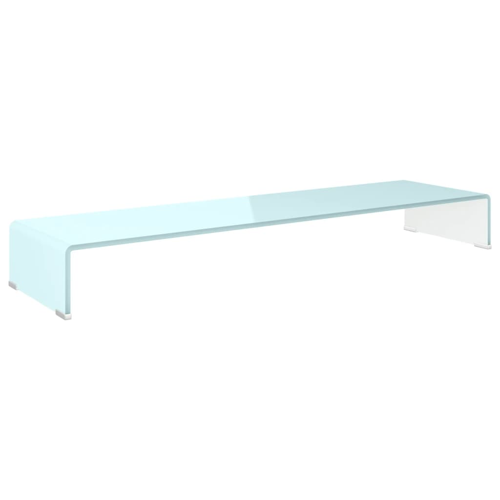 vidaXL Podstawka pod monitor / TV, zielone szkło, 110x30x13 cm
