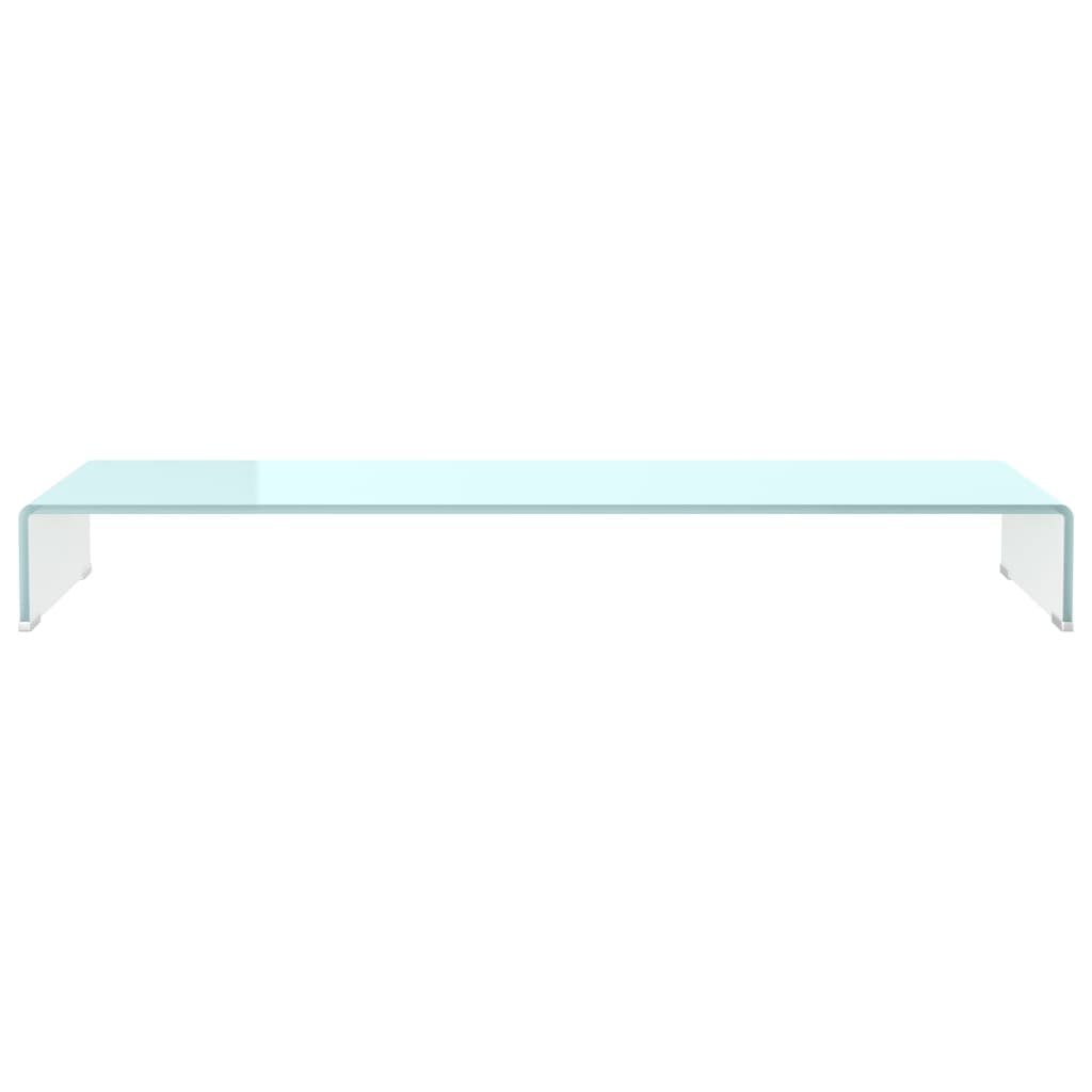vidaXL Podstawka pod monitor / TV, zielone szkło, 110x30x13 cm