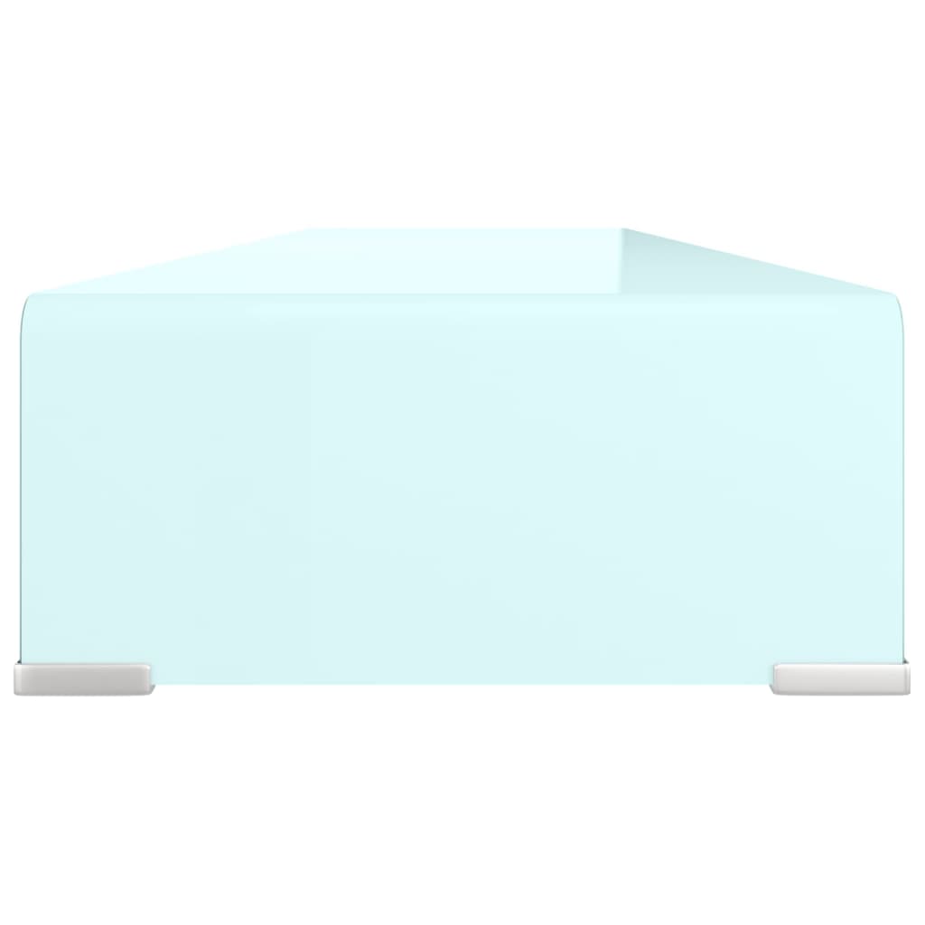 vidaXL Podstawka pod monitor / TV, zielone szkło, 110x30x13 cm