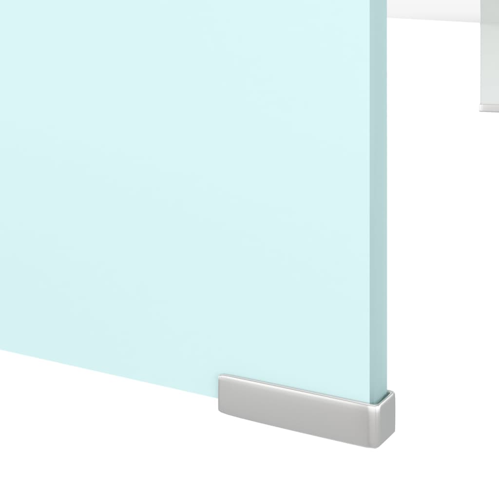 vidaXL Podstawka pod monitor / TV, zielone szkło, 110x30x13 cm