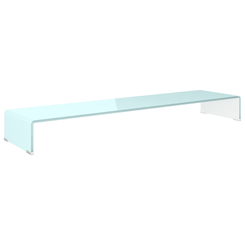 vidaXL Podstawka pod monitor / TV, zielone szkło, 120x30x13 cm