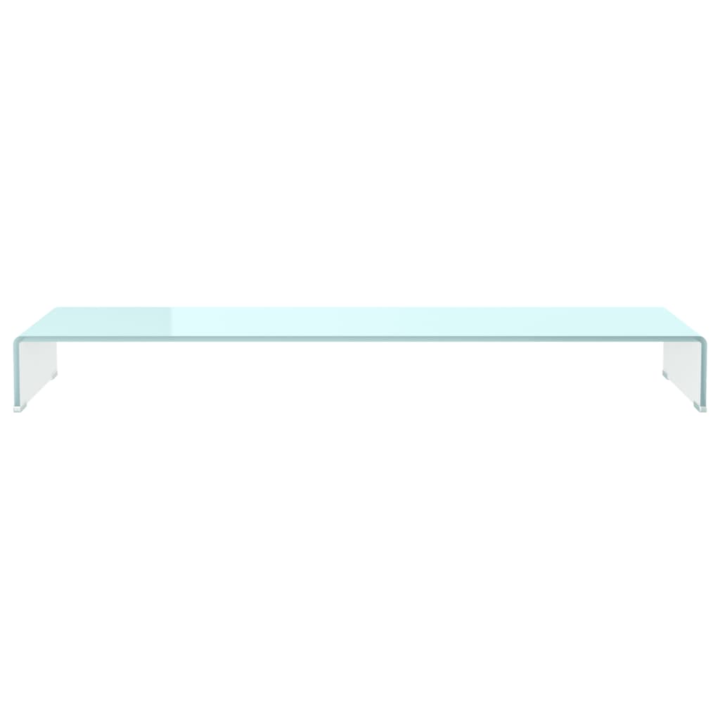 vidaXL Podstawka pod monitor / TV, zielone szkło, 120x30x13 cm