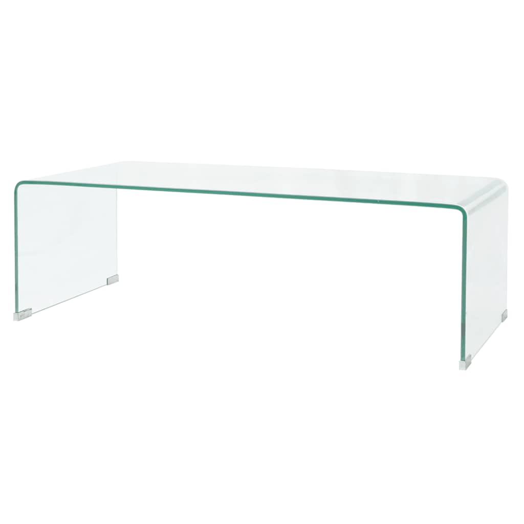 vidaXL Stolik kawowy, szkło hartowane 98x45x30 cm