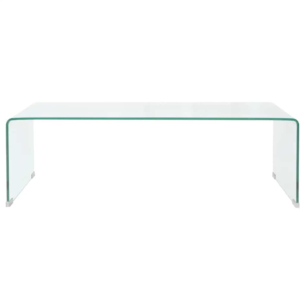 vidaXL Stolik kawowy, szkło hartowane 98x45x30 cm