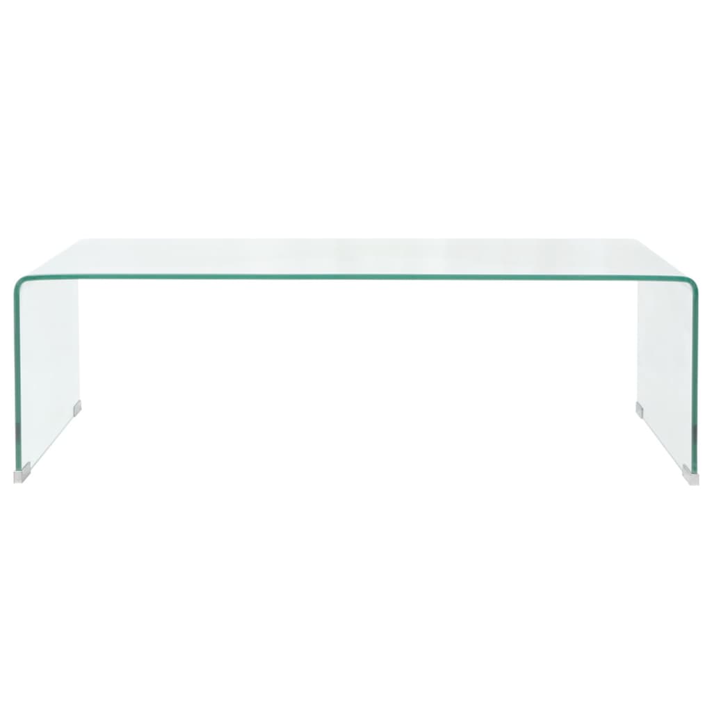 vidaXL Stolik kawowy, szkło hartowane 98x45x30 cm